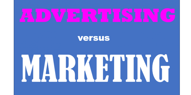 advertising versus marketing